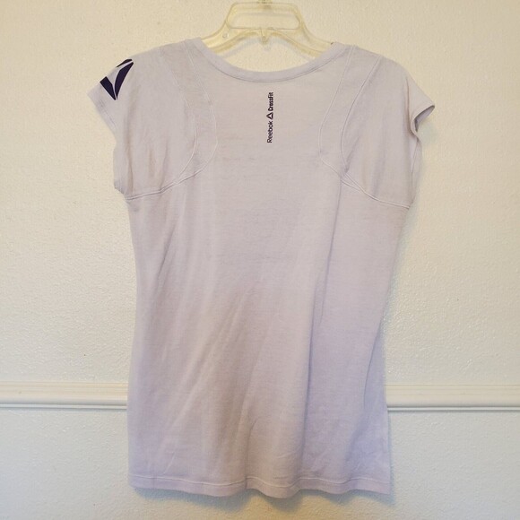 Reebok White T-shirt Tire Flip Womens L Short Sleeve Breathable Running Gym - Picture 5 of 12
